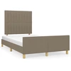 Image de vidaXL Cadre de lit sans matelas Taupe 120x190 cm Tissu