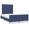 Image de vidaXL Cadre de lit sans matelas bleu 120x190 cm Tissu