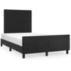 Image de vidaXL Sommier sans matelas noir 120x190 cm similicuir