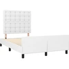Image de vidaXL Cadre de lit sans matelas blanc 120x190 cm similicuir
