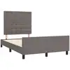 Image de vidaXL Cadre de lit sans matelas Gris 120x190 cm Similicuir