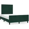 Image de vidaXL Cadre de lit sans matelas vert foncé 120x190 cm velours