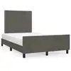 Image de vidaXL Cadre de lit sans matelas gris foncé 120x190 cm velours