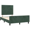 Image de vidaXL Cadre de lit sans matelas vert foncé 120x190 cm velours