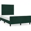 Image de vidaXL Cadre de lit sans matelas vert foncé 120x190 cm velours