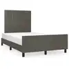 Image de vidaXL Cadre de lit sans matelas gris foncé 120x190 cm velours