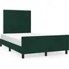 Image de vidaXL Cadre de lit sans matelas vert foncé 120x190 cm velours