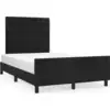 Image de vidaXL Cadre de lit sans matelas noir 120x190 cm velours