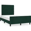 Image de vidaXL Cadre de lit sans matelas vert foncé 120x190 cm velours