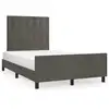 Image de vidaXL Cadre de lit sans matelas gris foncé 120x190 cm velours