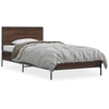 Image de vidaXL Cadre de lit brun imitation chêne 90x190 cm bois composite métal