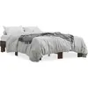 Image de vidaXL Cadre de lit marron aspect chêne 140x190 cm Bois composite métal