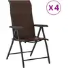 Image de vidaXL Chaises de jardin 4 pcs. Pliable Marron Poly Rattan