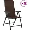 Image de vidaXL Chaises de jardin 8 pcs. Pliable Marron Poly Rattan