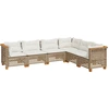 Image de vidaXL Ensemble de salon de jardin 6 pièces avec coussins Beige Poly Rattan