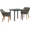 Image de vidaXL Salon de jardin avec coussins 3 pcs Gris Poly-Rotin
