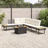 Image de vidaXL Ensemble de salon de jardin 2 pièces avec coussins noir poly rotin