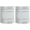 Image de vidaXL Lampes murales extérieures 2 pcs. argent acier inoxydable