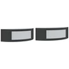 Image de vidaXL Lampes murales d'extérieur 2 pcs. noir acier inoxydable