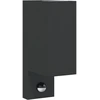 Image de vidaXL Applique murale d'extérieur avec capteur Noir Fonte d'aluminium