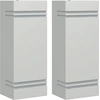 Image de vidaXL Lampes murales extérieures 2 pcs. argent acier inoxydable