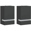 Image de vidaXL Lampes murales d'extérieur 2 pcs. noir acier inoxydable