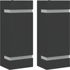 Image de vidaXL Lampes murales d'extérieur 2 pcs. noir acier inoxydable