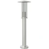Image de vidaXL Lampe d'allée argentée 60 cm acier inoxydable