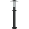 Image de vidaXL Lampe d'allée noire 60 cm acier inoxydable