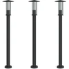 Image de vidaXL Lampes d'allée 3 pcs. noir 100 cm acier inoxydable