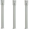 Image de vidaXL Lampes de chemin avec détecteur de mouvement 3 pcs. argent 110cm acier inoxydable