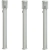Image de vidaXL Lampes d'allée avec prise de courant 3 pcs argenté 110 cm acier inoxydable