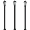 Image de vidaXL Lampes d'allée 3 pcs. noir 120 cm acier inoxydable