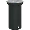 Image de vidaXL Encastré de sol rond noir 10,5x10,5 cm Fonte d'aluminium