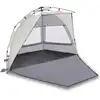 Image de vidaXL Tente de plage 2 personnes Gris Quick Release Imperméable à l'eau