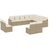 Image de vidaXL Ensemble de 12 canapés de jardin avec coussins Beige Poly Rattan