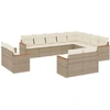 Image de vidaXL Ensemble de 12 canapés de jardin avec coussins Beige Poly Rattan