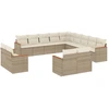 Image de vidaXL Ensemble de 13 canapés de jardin avec coussins Beige Poly Rattan