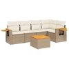 Image de vidaXL Ensemble de salon de jardin 6 pièces avec coussins Beige Poly Rattan