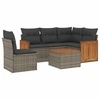 Image de vidaXL Ensemble de salon de jardin 6 pièces avec coussins Gris Poly rotin