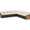 Image de vidaXL Ensemble de salon de jardin 9 pièces avec coussins noir poly rotin