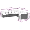 Image de vidaXL Ensemble de salon de jardin 10 pièces avec coussins Beige Poly Rattan