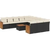 Image de vidaXL Ensemble de 12 canapés de jardin avec coussins noir poly rotin