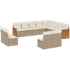 Image de vidaXL Ensemble de 12 canapés de jardin avec coussins Beige Poly Rattan