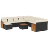 Image de vidaXL Ensemble de 12 canapés de jardin avec coussins noir poly rotin