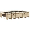 Image de vidaXL Salon de jardin 13 pièces avec coussins Beige Poly Rattan