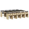 Image de vidaXL Salon de jardin 11 pièces avec coussins Mélange beige Poly rotin