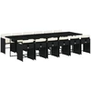 Image de vidaXL Ensemble de jardin 13 pièces avec coussins Noir Poly Rattan