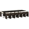 Image de vidaXL Ensemble de jardin 13 pièces avec coussins Marron Poly rotin