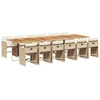 Image de vidaXL Salon de jardin 13 pièces avec coussins Beige Poly Rattan